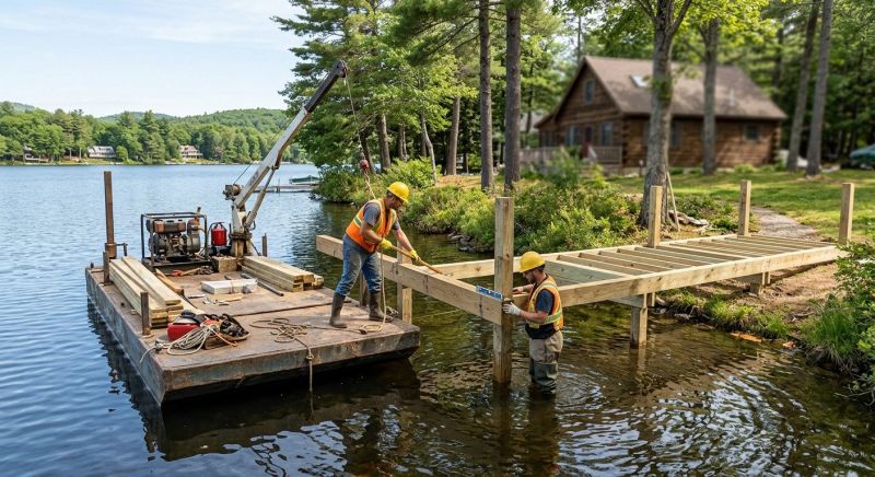 Pond Dock Construction in Overland Park, KS