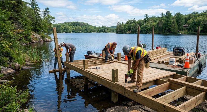 Pond Dock Installation in Olathe, KS