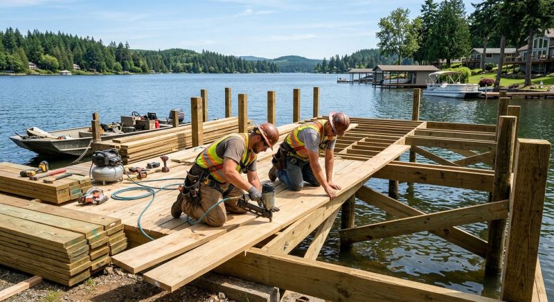Pond Dock Installation in Overland Park, KS