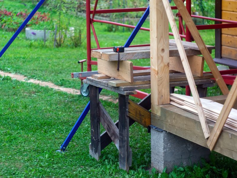 Construction Crew Preparing Materials